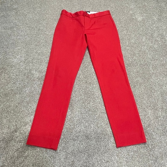 Banana Republic womens sloan chino pants sz 2 mid rise red business casual work - Picture 2 of 12